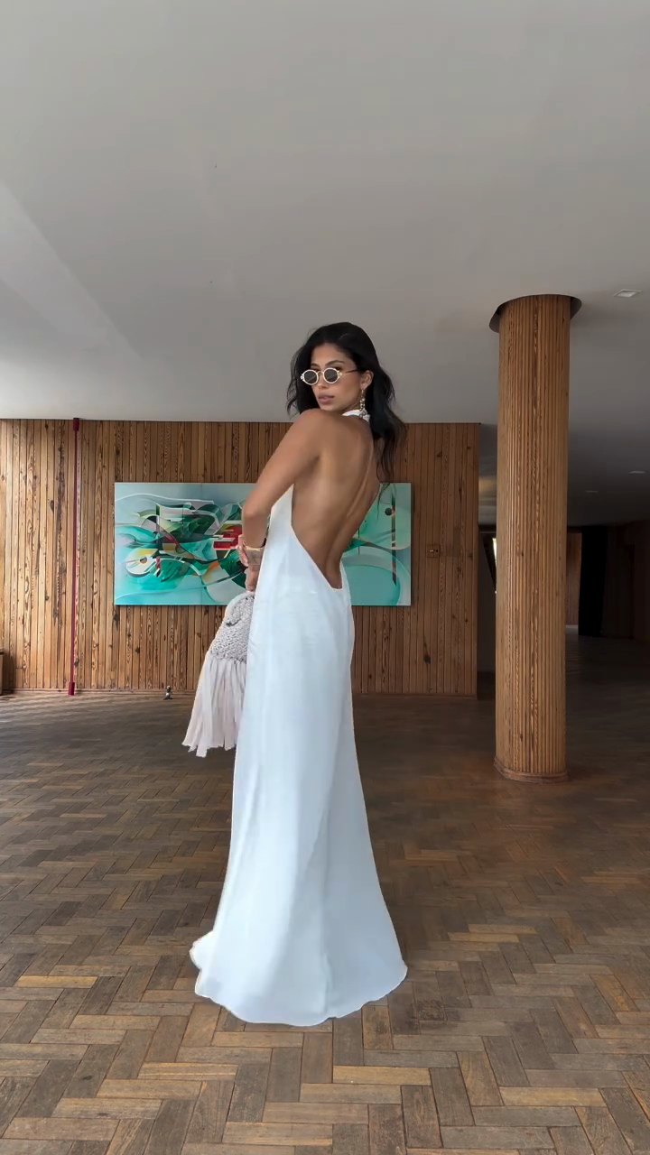 White tulle embroidered suit