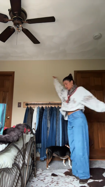 Horses Graphic Oversized Sunday Crew