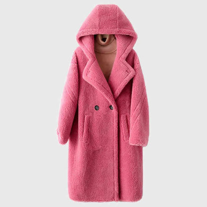 Wool hooded coat