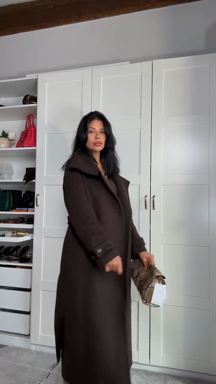 Wool Blend Trench Coat