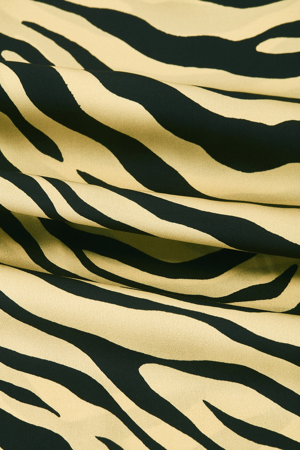 Yellow-Black Zebra-Print Asymmetric Set