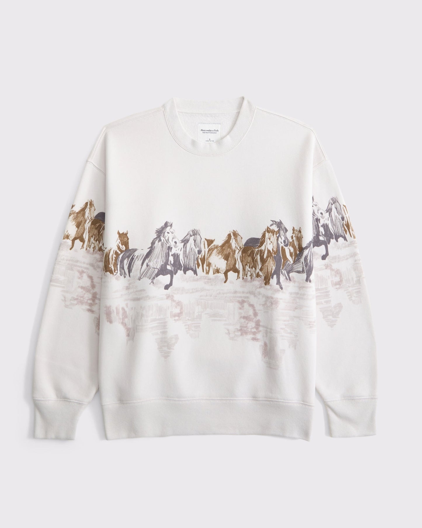 Horses Graphic Oversized Sunday Crew
