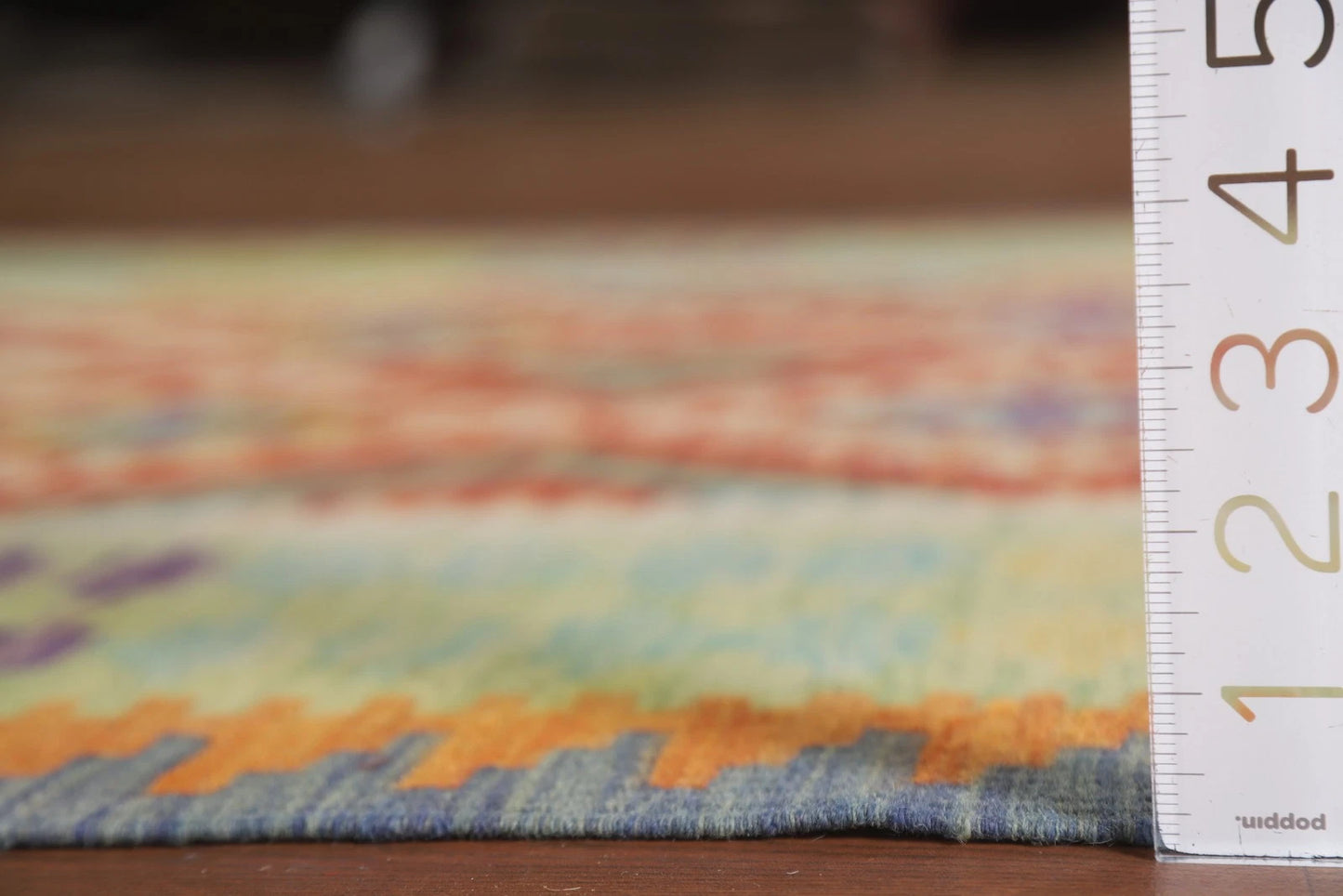 Oriental Accent Rug Kilim Flat Weave 4x6 Wool Reversible Southwestern Rug-