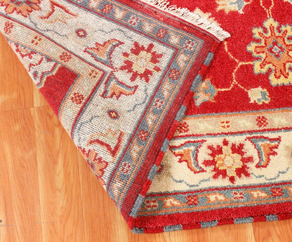Vibrant Red Traditional Area Rug 6' x 8'