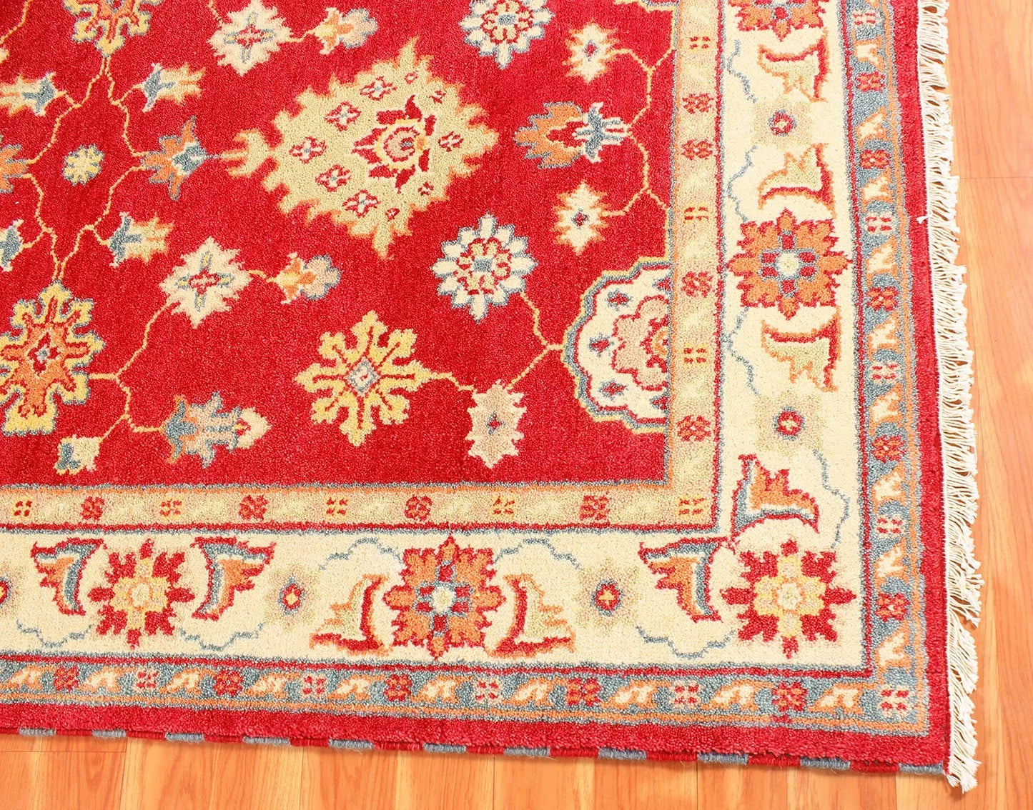 Vibrant Red Traditional Area Rug 6' x 8'