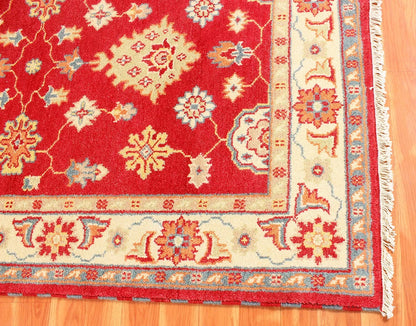 Vibrant Red Traditional Area Rug 6' x 8'