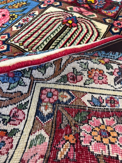 Unique Four-Panel Garden Area Rug  160 x 111 cm Pre-owned