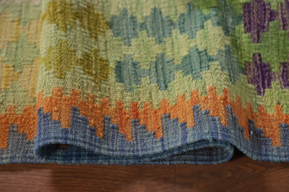 Oriental Accent Rug Kilim Flat Weave 4x6 Wool Reversible Southwestern Rug-